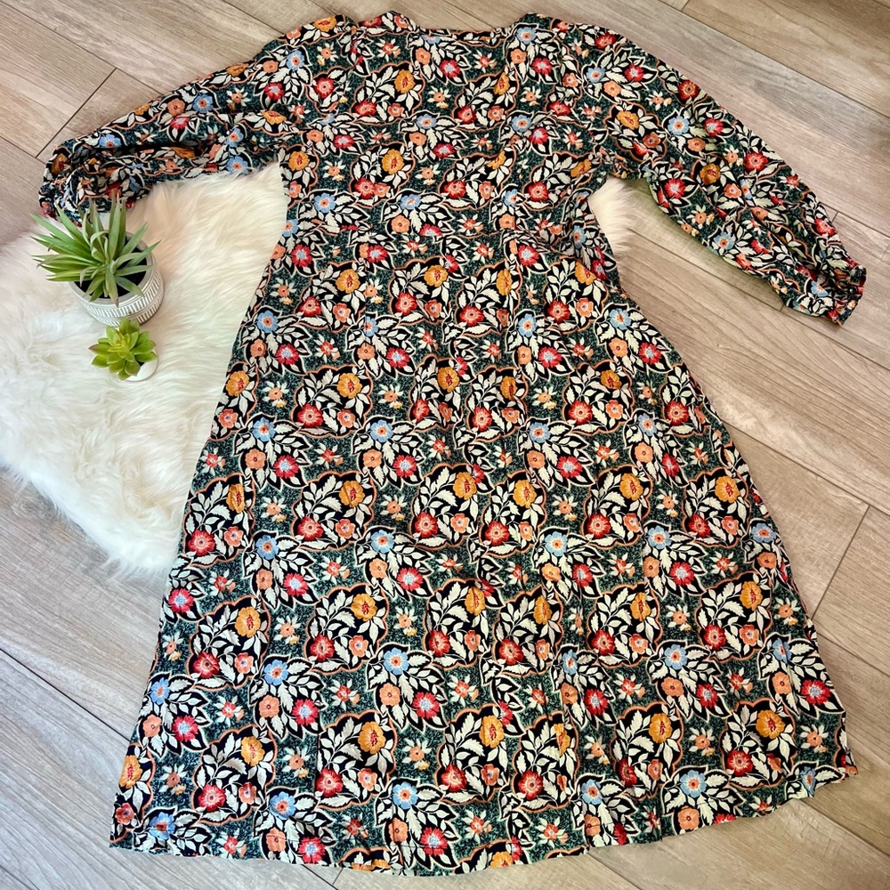 Universal Thread | Floral Button Up Peasant Sleev… - image 8